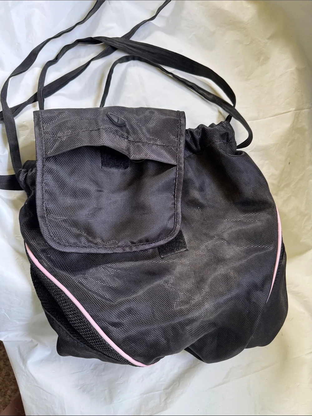 Adidas Black Lightweight BackPack With Pink Cute❤️